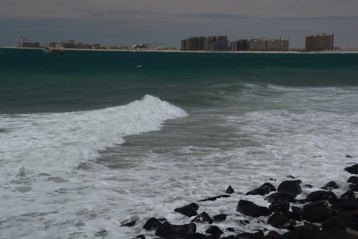 across the water to the Sandy Beach